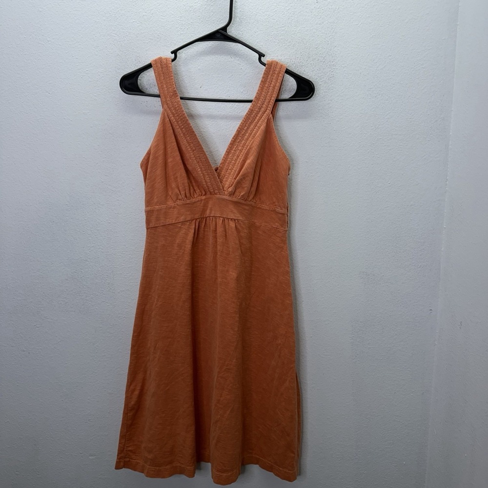 Tommy Bahama Knee Length Sundress Orange Babydoll Y2K Summer Beach 100% Cotton S